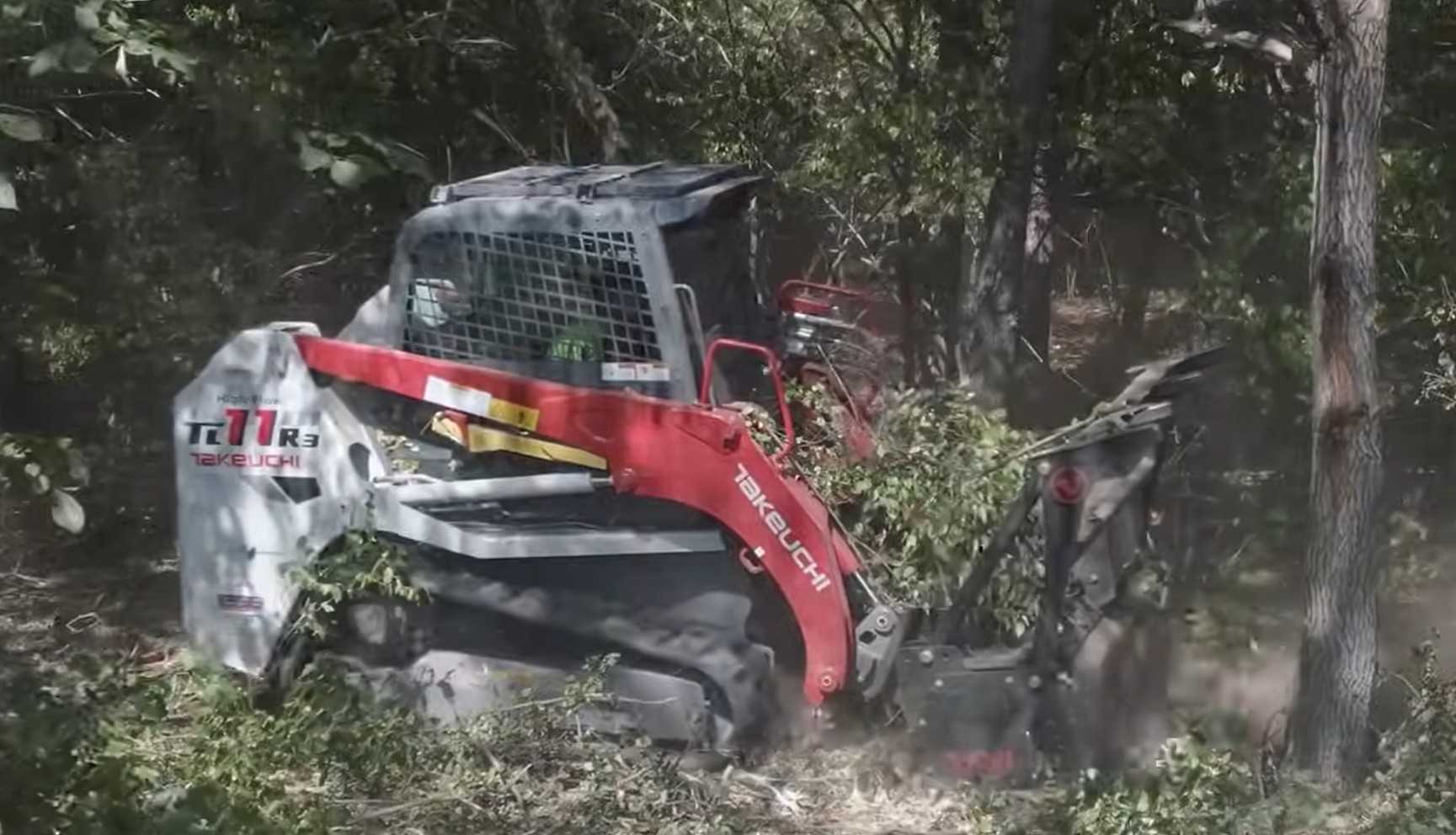 Land clearing and vegetation management project in rural property setting